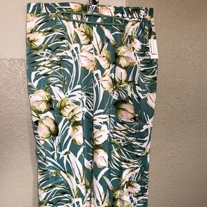 Bar III Floral Tropical Palm Tree Green Leaf Pants Resort NWT Size XXL Macys